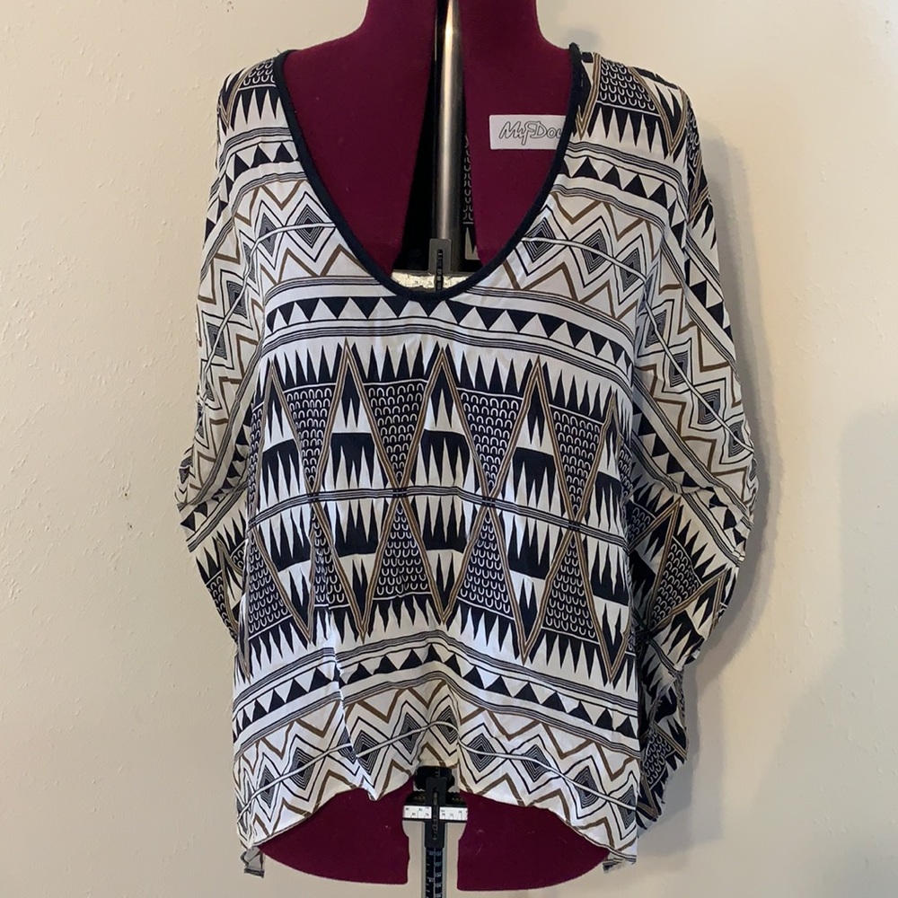 Laila & Savannah Silk Boho Top